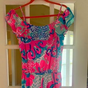 Lilly Rompers! Come off shoulder with cute sleeve/ spaghetti strap
